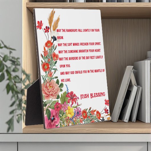 Saint Patrick's Day Irish Sessing Floral Collage Fotoplatte