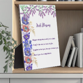 Saint Patrick's Day Irish Sessing Floral Collage Fotoplatte