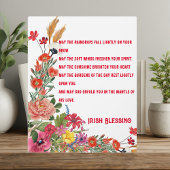 Saint Patrick's Day Irish Sessing Floral Collage Fotoplatte