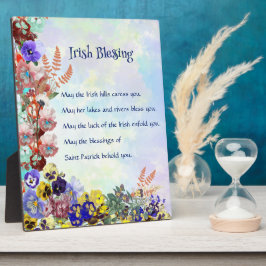 Saint Patrick's Day Irish Sessing Floral Collage Fotoplatte