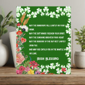Saint Patrick's Day Irish Sessing Floral Kleeblatt Fotoplatte
