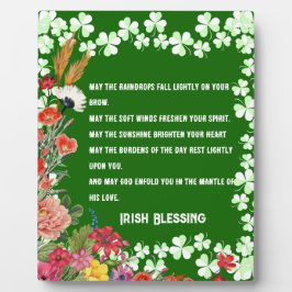 Saint Patrick's Day Irish Sessing Floral Kleeblatt Fotoplatte