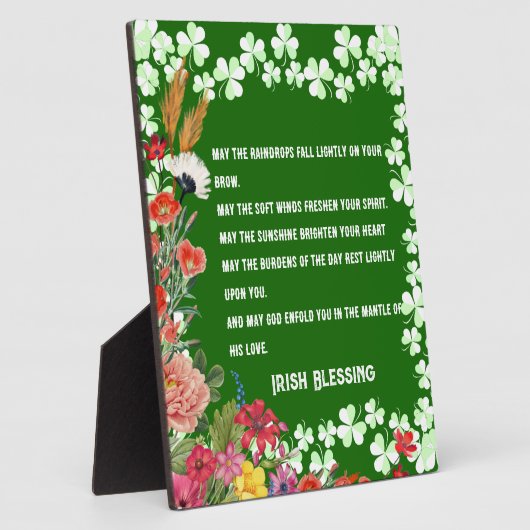 Saint Patrick's Day Irish Sessing Floral Kleeblatt Fotoplatte (Seite)