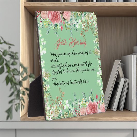 Saint Patrick's Day Irish Sessing Rose Kleeblatts Fotoplatte