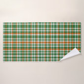 Saint Patrick's Day Irland Flaggenfarbener Gingham Badehandtuch (Badehandtuch)