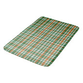 Saint Patrick's Day Irland Flaggenfarbener Gingham Badematte (Schrägansicht)