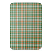 Saint Patrick's Day Irland Flaggenfarbener Gingham Badematte (Vorderseite Vertikal)