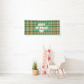 Saint Patrick's Day Irland Flaggenfarbener Gingham Banner (Insitu)