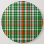 Saint Patrick's Day Irland Flaggenfarbener Gingham Button (Vorderseite)