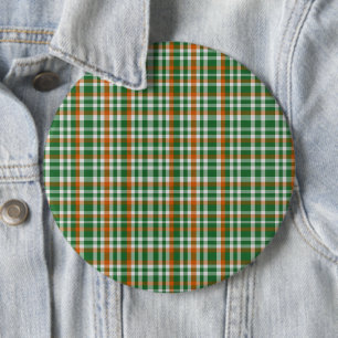 Saint Patrick's Day Irland Flaggenfarbener Gingham Button