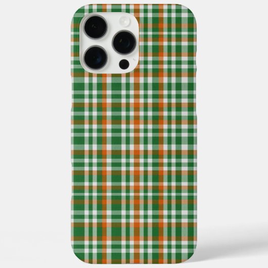 Saint Patrick's Day Irland Flaggenfarbener Gingham Case-Mate iPhone Hülle (Rückseite)