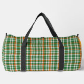 Saint Patrick's Day Irland Flaggenfarbener Gingham Duffle Bag (Vorderseite)
