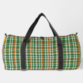 Saint Patrick's Day Irland Flaggenfarbener Gingham Duffle Bag (Rückseite)