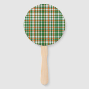 Saint Patrick's Day Irland Flaggenfarbener Gingham Fächer