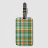 Saint Patrick's Day Irland Flaggenfarbener Gingham Gepäckanhänger (Vorderseite Vertikal)