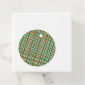 Saint Patrick's Day Irland Flaggenfarbener Gingham Geschenkanhänger (Beispiel)