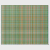 Saint Patrick's Day Irland Flaggenfarbener Gingham Geschenkpapier (Flach)
