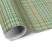 Saint Patrick's Day Irland Flaggenfarbener Gingham Geschenkpapier (Rolleneckpunkt)