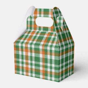 Saint Patrick's Day Irland Flaggenfarbener Gingham Geschenkschachtel