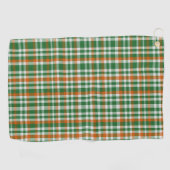 Saint Patrick's Day Irland Flaggenfarbener Gingham Golfhandtuch (Horizontal)
