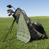 Saint Patrick's Day Irland Flaggenfarbener Gingham Golfhandtuch (Gras)