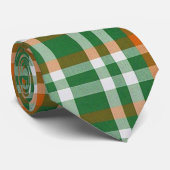 Saint Patrick's Day Irland Flaggenfarbener Gingham Krawatte (Gerollt)