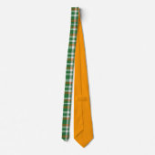Saint Patrick's Day Irland Flaggenfarbener Gingham Krawatte (Rückseite)