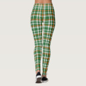 Saint Patrick's Day Irland Flaggenfarbener Gingham Leggings (Rückseite)