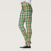 Saint Patrick's Day Irland Flaggenfarbener Gingham Leggings (Links)