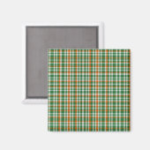 Saint Patrick's Day Irland Flaggenfarbener Gingham Magnet (Vorderseite/Rückseite)