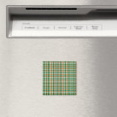 Saint Patrick's Day Irland Flaggenfarbener Gingham Magnet (In Situ (Geschirrspüler))