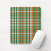 Saint Patrick's Day Irland Flaggenfarbener Gingham Mousepad (Mit Mouse)