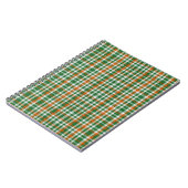 Saint Patrick's Day Irland Flaggenfarbener Gingham Notizblock (Linke Seite)