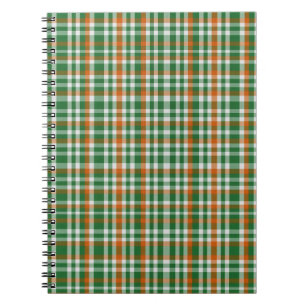 Saint Patrick's Day Irland Flaggenfarbener Gingham Notizblock