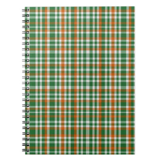 Saint Patrick's Day Irland Flaggenfarbener Gingham Notizblock (Vorderseite)