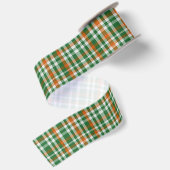 Saint Patrick's Day Irland Flaggenfarbener Gingham Satinband (Rückseite)