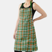 Saint Patrick's Day Irland Flaggenfarbener Gingham Schürze (InSitu)