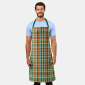Saint Patrick's Day Irland Flaggenfarbener Gingham Schürze (Getragen)