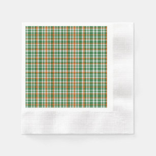 Saint Patrick's Day Irland Flaggenfarbener Gingham Serviette