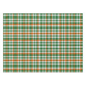 Saint Patrick's Day Irland Flaggenfarbener Gingham Tischdecke (Vorderseite (Horizontal))