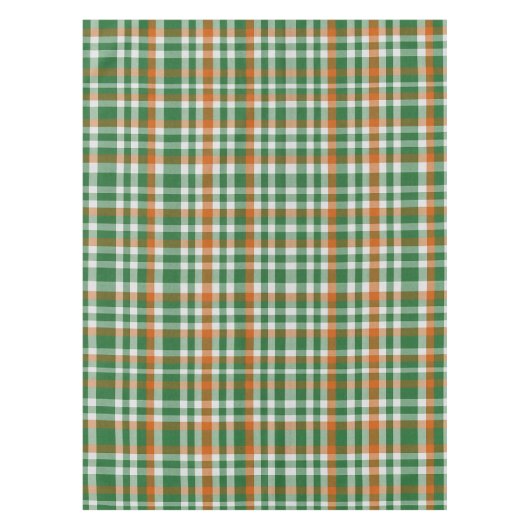 Saint Patrick's Day Irland Flaggenfarbener Gingham Tischdecke (Vorderseite)