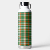 Saint Patrick's Day Irland Flaggenfarbener Gingham Trinkflasche (Vorderseite)