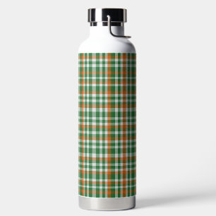Saint Patrick's Day Irland Flaggenfarbener Gingham Trinkflasche