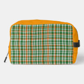 Saint Patrick's Day Irland Flaggenfarbener Gingham Waschbeutel (Rückseite)