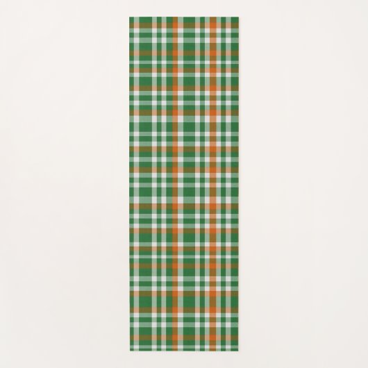 Saint Patrick's Day Irland Flaggenfarbener Gingham Yogamatte (Vorderseite)