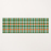 Saint Patrick's Day Irland Flaggenfarbener Gingham Yogamatte (Vorderseite (Horizontal))