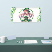 Saint Patrick's Day Klee Mädchen Banner (Messe)