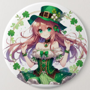 Saint Patrick's Day Klee Mädchen Button