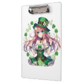 Saint Patrick's Day Klee Mädchen Klemmbrett (Links)
