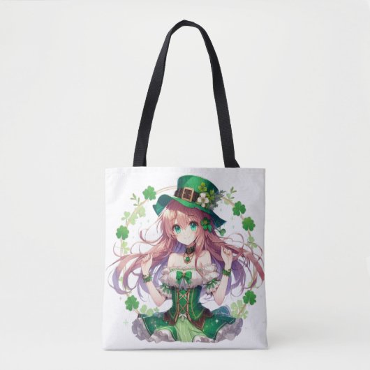 Saint Patrick's Day Klee Mädchen Tasche (Vorderseite)